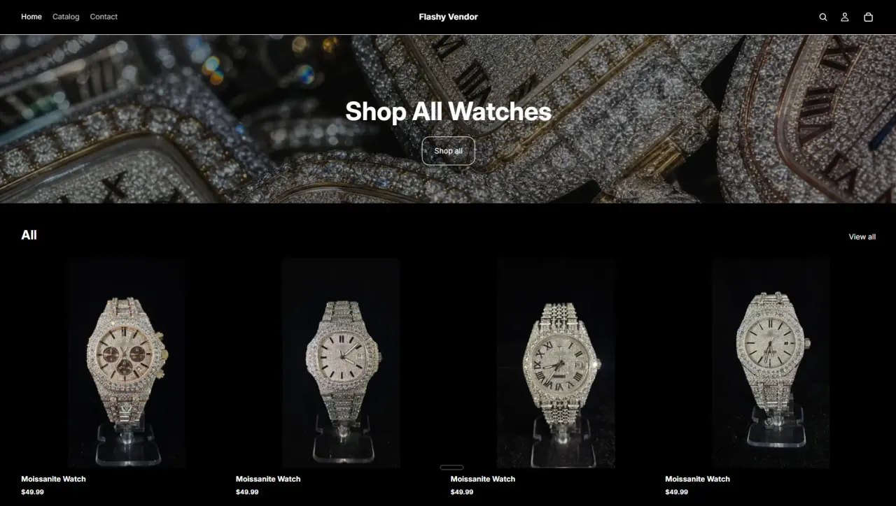 Screenshot of FlashyVendor