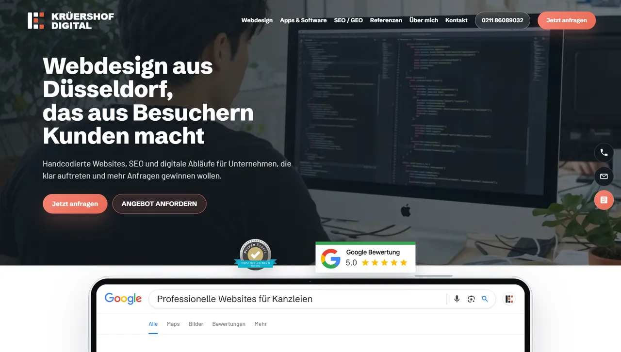 Screenshot of Krüershof Digital