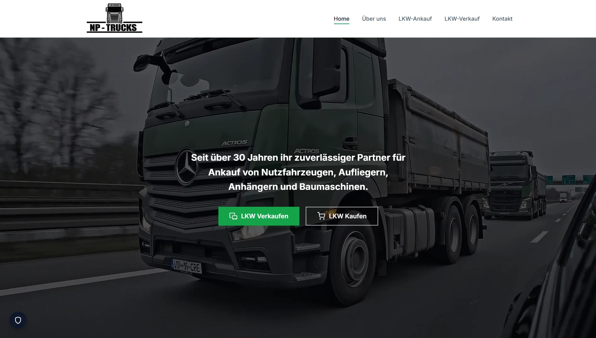 Screenshot of NP Trucks