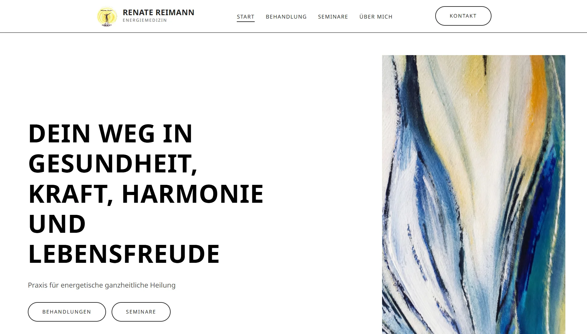 Screenshot of Renate Reimann Energiemedizin